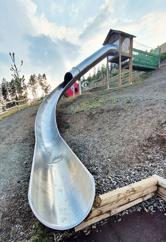 Stainless steel playground slides