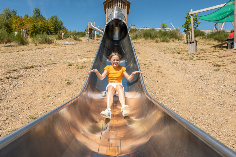 Stainless steel playground slide